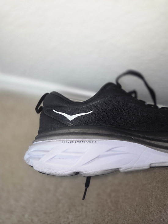 Hoka Men's Black and White Athletic Running Shoes - Picture 10 of 12